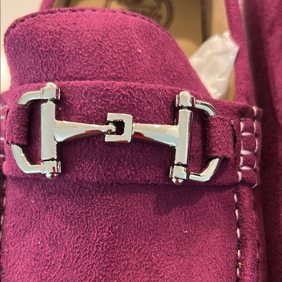 Suede Loafers with Silver Buckle - Picture 6 of 14